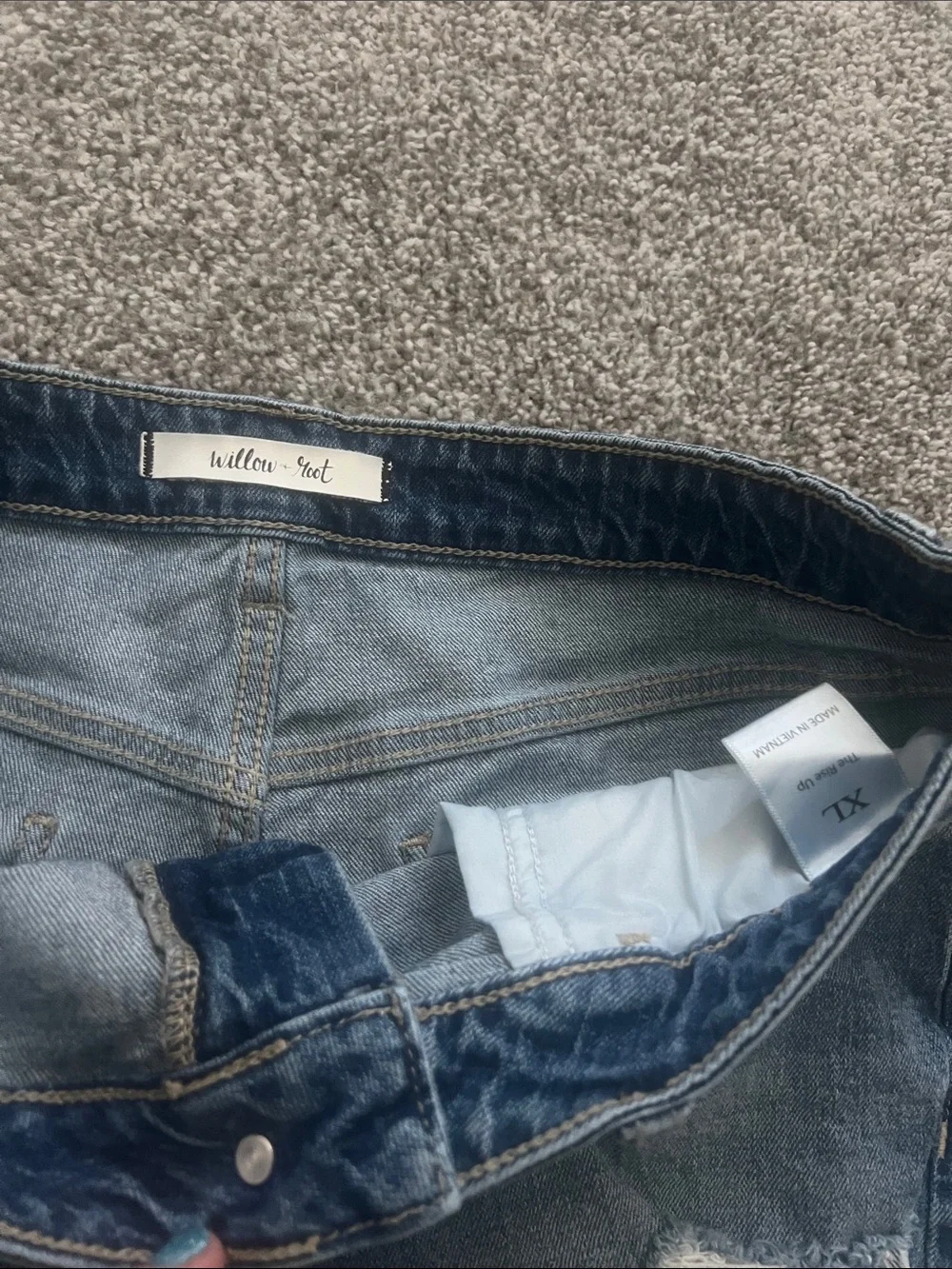 Distressed Denim Shorts